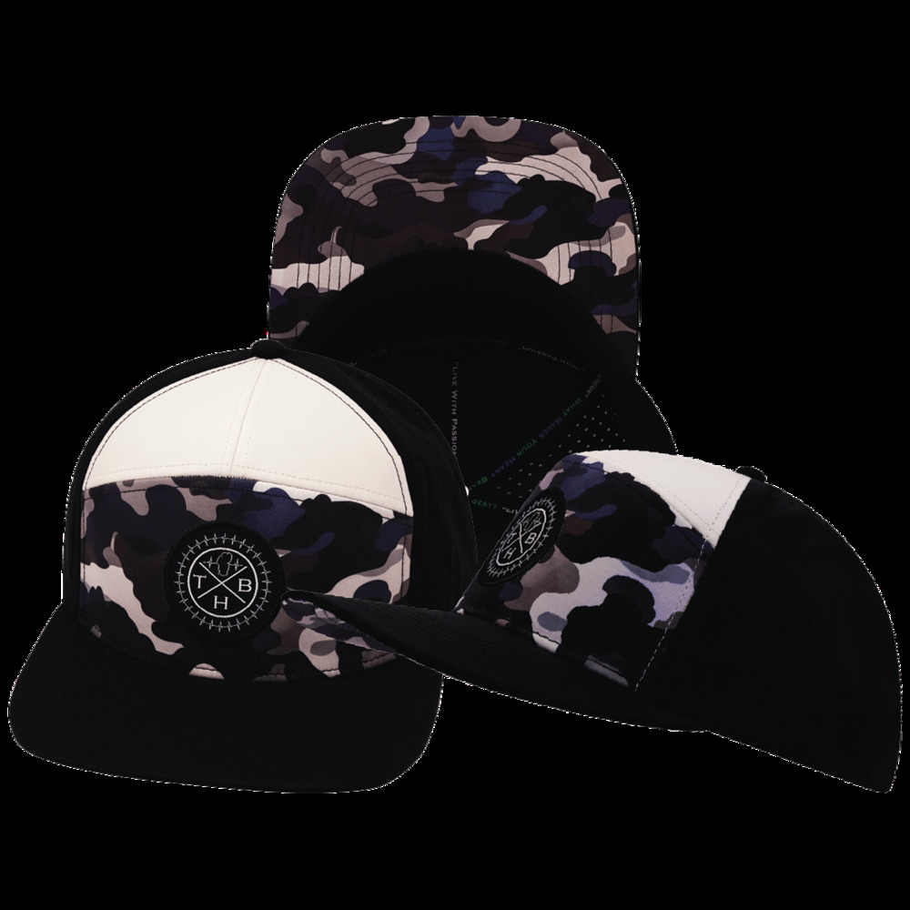 Color Vibes Hat - Flat Bill - Desert Night Camo - Black / Cream